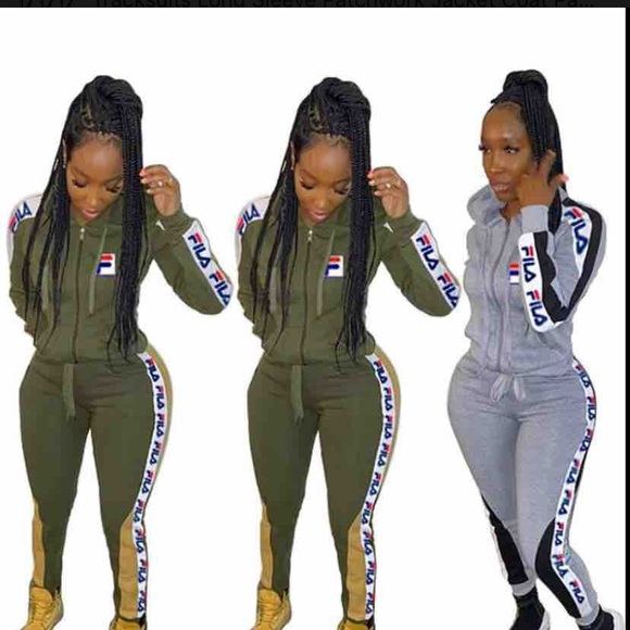 fila sweatsuit womens white